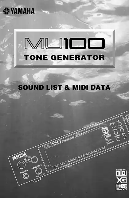 yamaha雅马哈MU100 SOUND LIST